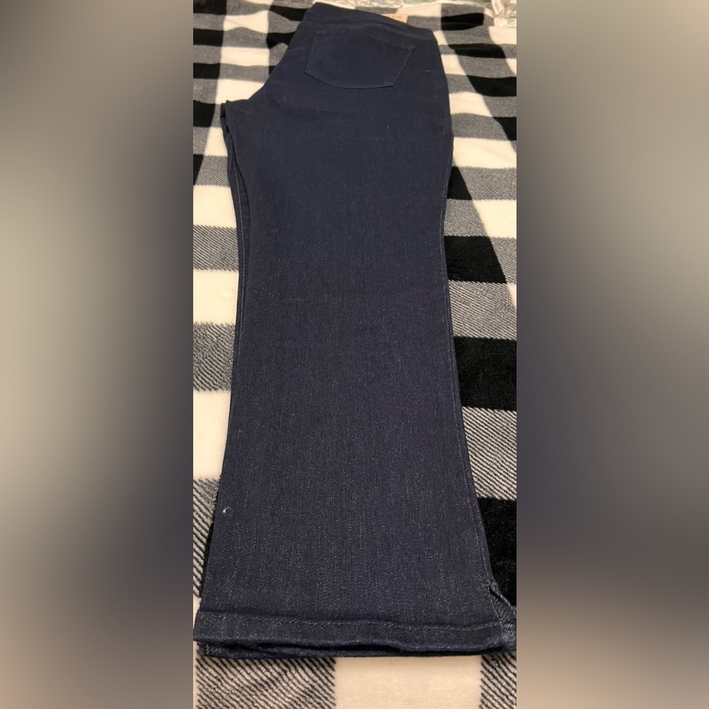 NYDJ NEW Size 14 Women’s Dark wash “Rinse” Pull On Skinny jeans with Ankle Slit - Picture 11 of 12